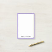 パステルパープル縁どプロフェッショナルシンプル名 ポストイット (デスク上)