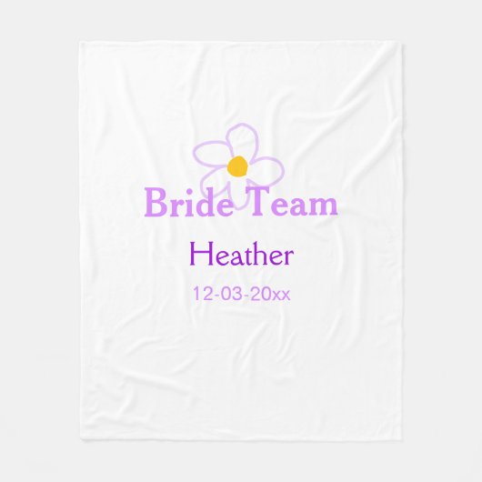 パステルパープル花花花花花花嫁チームboho mo フリースブランケット (正面)