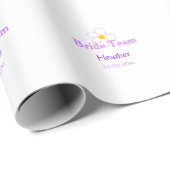 パステルパープル花花花花花花嫁チームboho mo ラッピングペーパー (ロールコーナー)