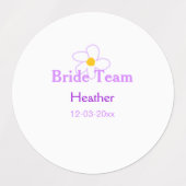 パステルパープル花花花花花花嫁チームboho mo ラベル (デザイン2)