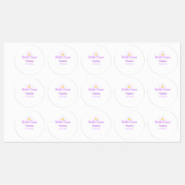 パステルパープル花花花花花花嫁チームboho mo ラベル