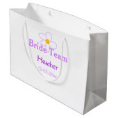 パステルパープル花花花花花花嫁チームboho mo ラージペーパーバッグ (裏面アングル)