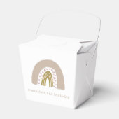 パステルパープル金ゴールドウォーターカラーレインボー誕生日 フェイバーボックス (正面サイド)