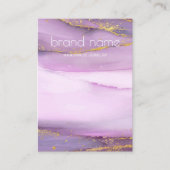 パステルパープル金ゴールドエッジイヤリングホルダー 名刺 (正面)