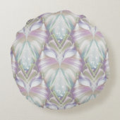 パステルパープル オラクル オウル パターン ラウンドクッション (裏面)