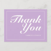 パステルパープル&ホワイトモダンミニマリスト ポストカード (正面)