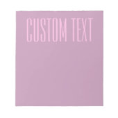 パステルパープル & ライトピンク | 現代の編集可能なテキスト ノートパッド (正面)