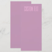 パステルパープル & ライトピンク | 現代の編集可能なテキスト メニュー (正面/裏面)