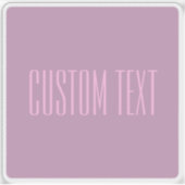 パステルパープル&ライトピンク | 編集可能モダン文字 シール (正面)