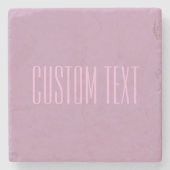 パステルパープル&ライトピンク | 編集可能モダン文字 ストーンコースター (正面)