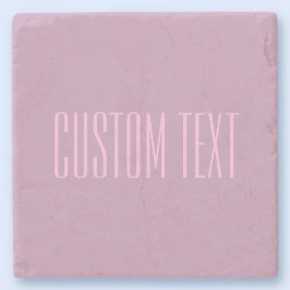 パステルパープル&ライトピンク | 編集可能モダン文字 ストーンコースター