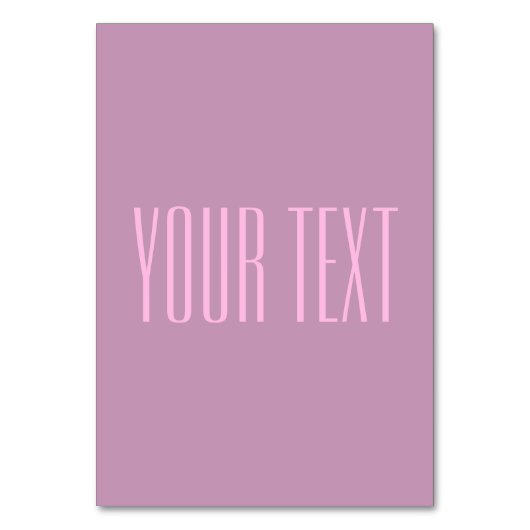 パステルパープル&ライトピンク | 編集可能モダン文字 テーブルナンバー (正面)
