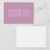パステルパープル&ライトピンク | 編集可能モダン文字 ノートカード (正面/裏面)