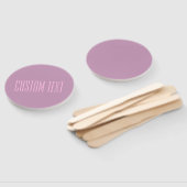 パステルパープル&ライトピンク | 編集可能モダン文字 ハンドファン (組立なし)