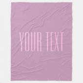 パステルパープル&ライトピンク | 編集可能モダン文字 フリースブランケット (正面)