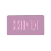 パステルパープル&ライトピンク | 編集可能モダン文字 ラベル (正面)