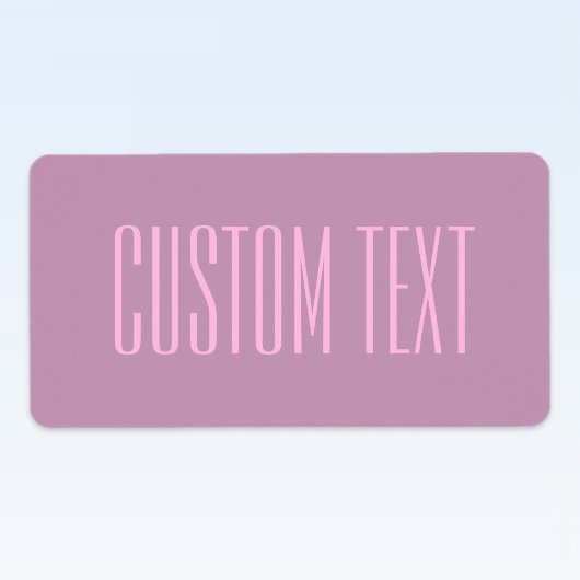 パステルパープル&ライトピンク | 編集可能モダン文字 ラベル