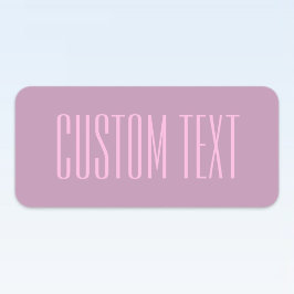 パステルパープル&ライトピンク | 編集可能モダン文字 ラベル
