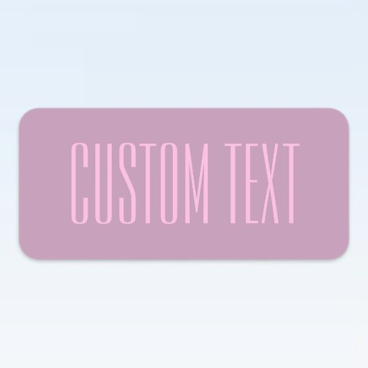 パステルパープル&ライトピンク | 編集可能モダン文字 ラベル