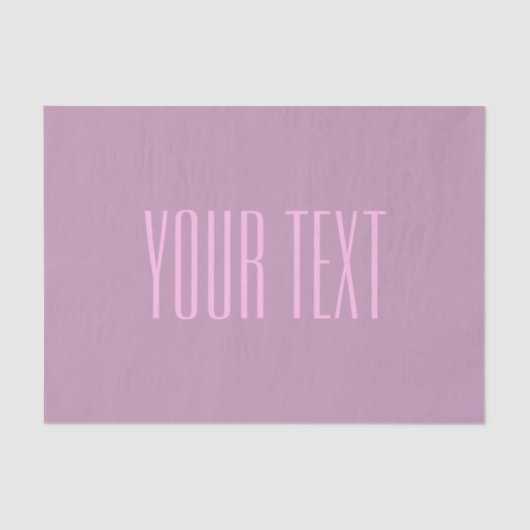 パステルパープル&ライトピンク | 編集可能モダン文字 薄葉紙 (正面)