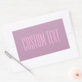 パステルパープル&ライトピンク | 編集可能モダン文字 長方形シール (封筒)