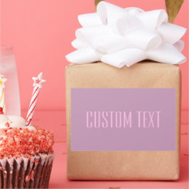 パステルパープル&ライトピンク | 編集可能モダン文字 長方形シール