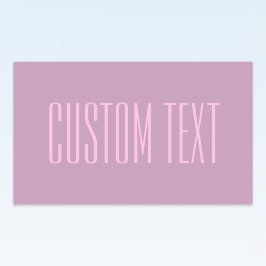 パステルパープル&ライトピンク | 編集可能モダン文字 長方形シール