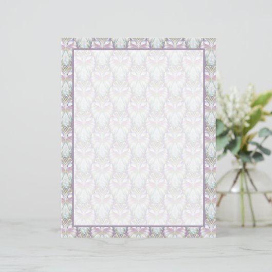 パステルパープルOracleフクロウパターン (スタンド正面)