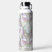 パステルパープルOracleフクロウパターン ウォーターボトル (背面)