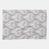 パステルパープルOracleフクロウパターン キッチンタオル (横)