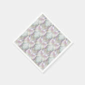 パステルパープルOracleフクロウパターン スタンダードカクテルナプキン (角)