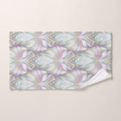 パステルパープルOracleフクロウパターン バスタオルセット (ハンドタオル)