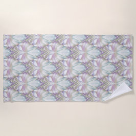 パステルパープルOracleフクロウパターン ビーチタオル
