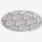 パステルパープルOracleフクロウパターン ペーパープレート (アングル)