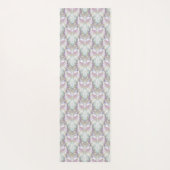 パステルパープルOracleフクロウパターン ヨガマット (裏面)