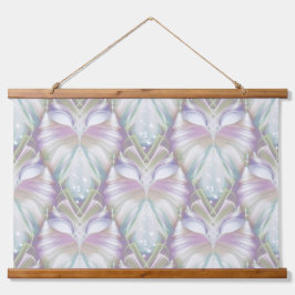 パステルパープルOracleフクロウパターン 吊り下げ型タペストリー