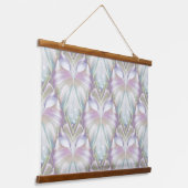 パステルパープルOracleフクロウパターン 吊り下げ型タペストリー (傾斜あり)