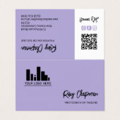 パステルパープルQRコードフォトソーシャルメディアのアイコン 名刺 (外部フラット)