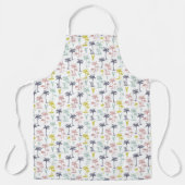 パステルパームツリーバイザビーチパターン エプロン (正面)