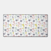 パステルパームツリーバイザビーチパターン デスクマット (正面)