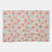 パステルパームツリーパターン キッチンタオル (横)