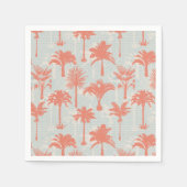 パステルパームツリーパターン スタンダードカクテルナプキン (正面)