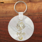 パステルパールウナロメロータスシンボル キーホルダー (正面)