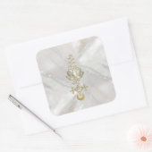 パステルパールウナロメロータスシンボル スクエアシール (封筒)