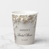 パステルパールエレガントブライダルシャワー 紙コップ (裏面)
