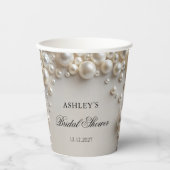 パステルパールエレガントブライダルシャワー 紙コップ (正面)
