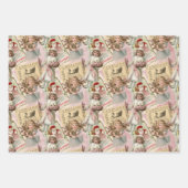 パステルビクトリアンズクリスマスラッピング紙 ラッピングペーパーシート (正面3)