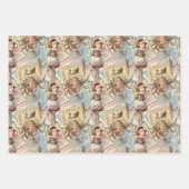 パステルビクトリアンズクリスマスラッピング紙 ラッピングペーパーシート (正面2)