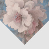 パステルビクトリアンブルーとピンクの花 薄葉紙 (詳細)