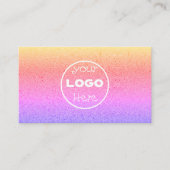 パステルビジネスカードテンプレート、ホログラフィックユニコーン 名刺 (正面)